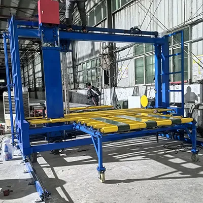 Custom Continuous Foaming Line Dobbelte blade under installation